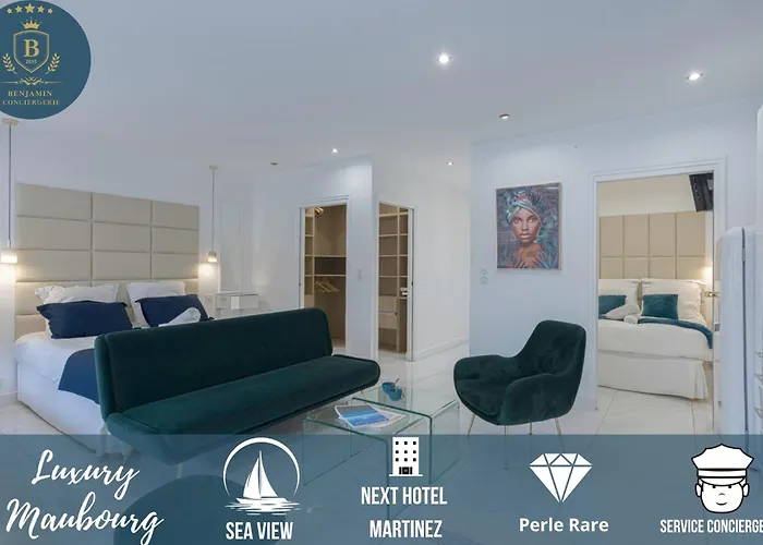 Luxury Maubourg - Vue Mer - Croisette 50M Plage - Clim - Terrasse